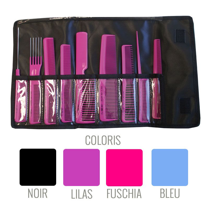 Set De Coiffure De Luxe 9 Pièces – Sèche-cheveux Sonique, Lisseur, Peigne, Brosse, Ciseaux – Dès 3 Ans